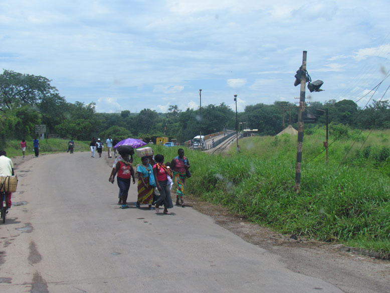 puente de entrada en Zambia